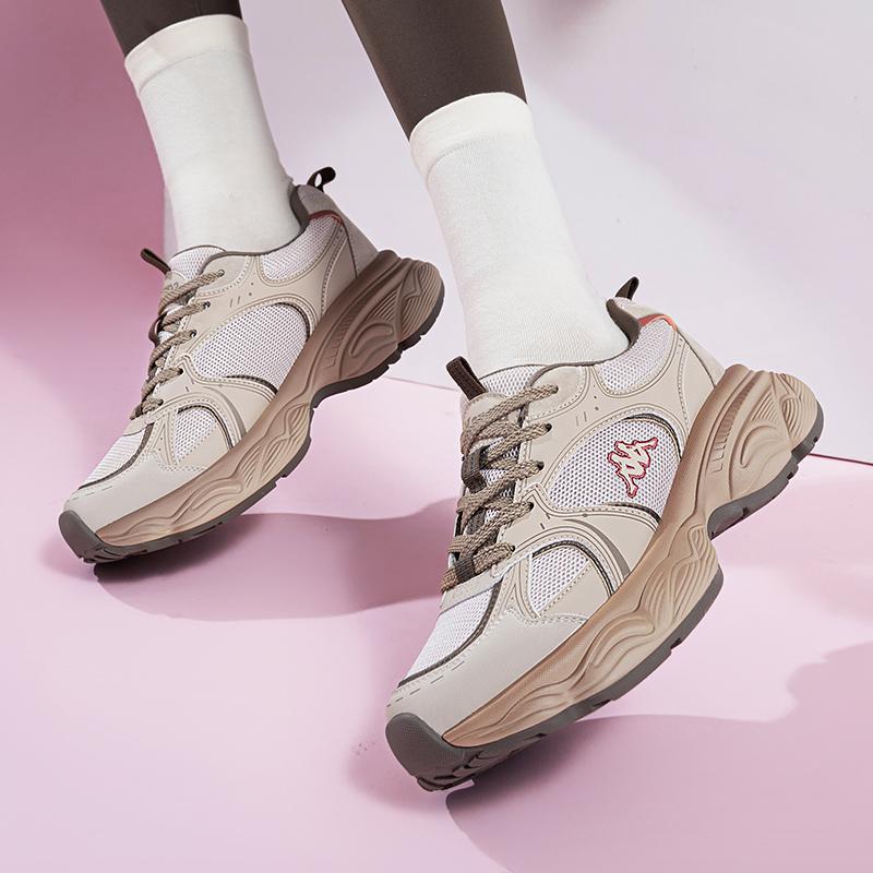Kappa Stable Support Increased Lightweight Non-Slip Wear-Resistant Low-Top Running Shoes Women sneakers Gray Khaki K0E25MC57J-602