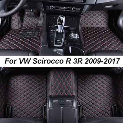 Auto-Fußmatten für VW Scirocco R 3R 2009–2017, DropShipping-Center, Innenzubehör, 100 % passende Lederteppiche, Fußmatten