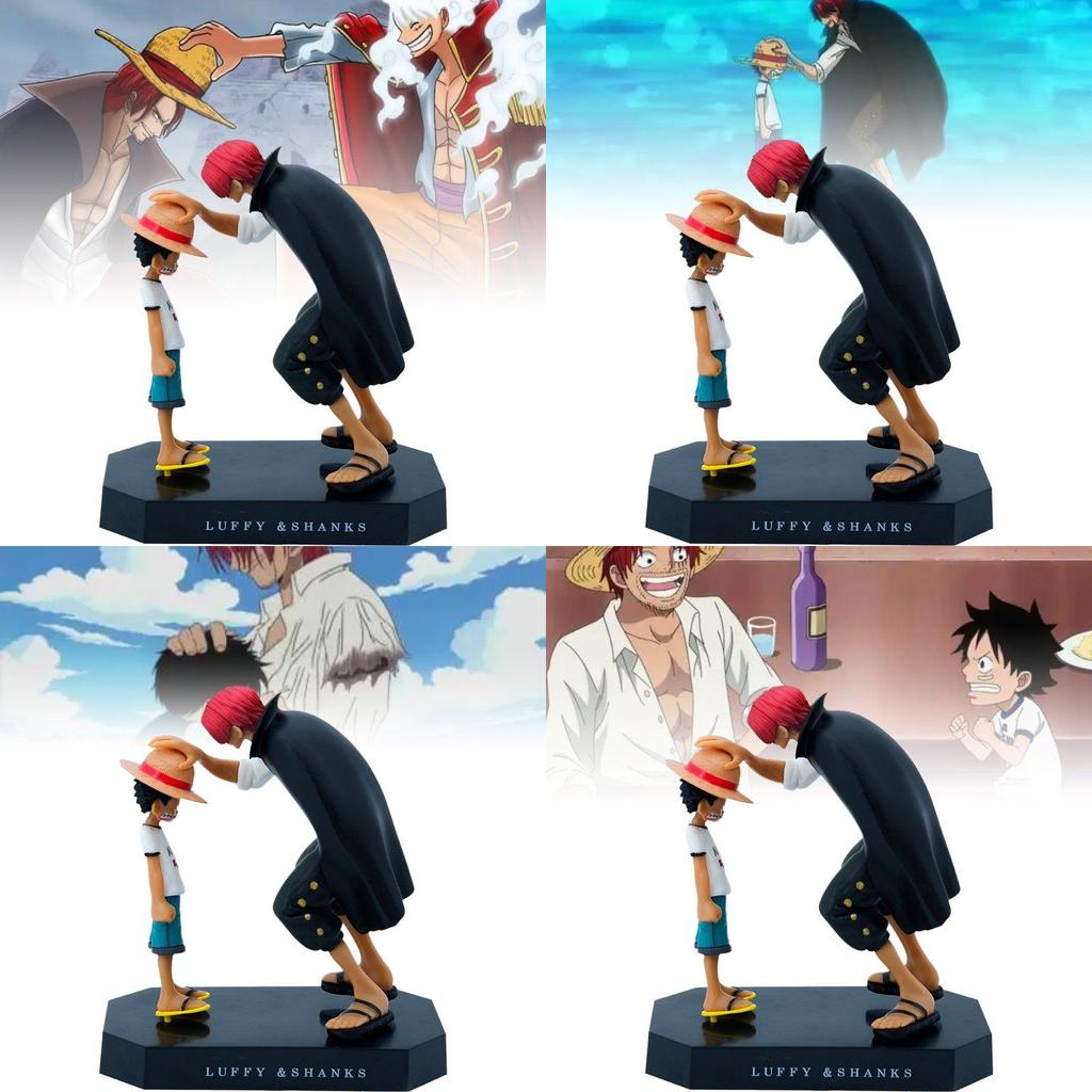 Vibrant Luffy And Shanks Pvc Model For Home Decor And Anime Collector Displays