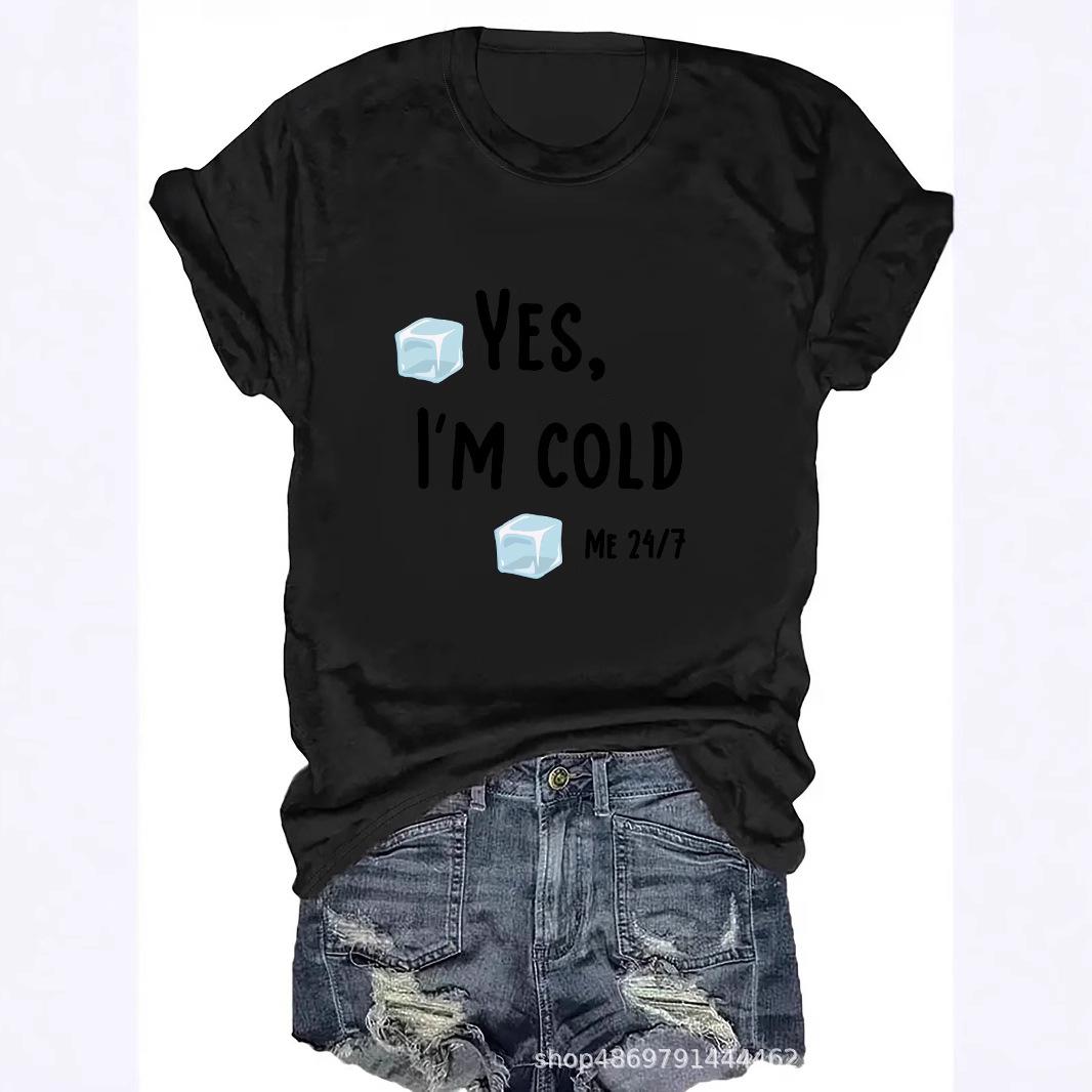 

Women s Cross-Border Fashion Round Neck T-Shirt Medium
