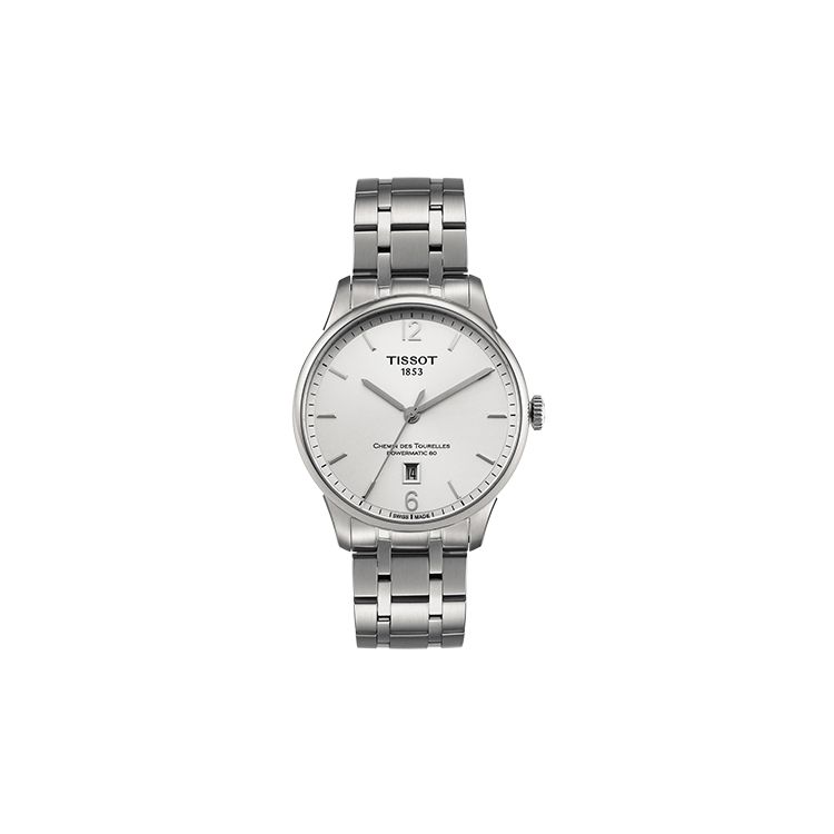 Tissot Men's Silver Durul Series Automatic Mechanical Movet Waterproof Date Display Watch Watches T099.407.11.037.00