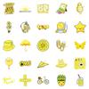50 Little Yellow Duck Lemon Pizza Decorative Stickers Pp Material Waterproof Stickers Diy Water Cup Skateboard Refrigerator Pack