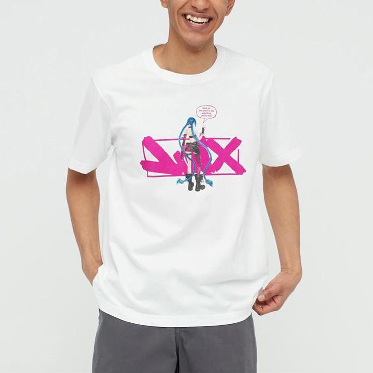 Uniqlo League Of Legends Collaboration Graphic Print Loose Fit Short Sleeve T-Shirt Unisex Tops 440013-00