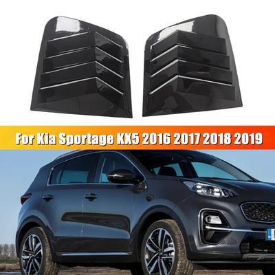 For Kia Sportage KX5 2016 2017 2018 ABS Plastic Rear Window Quarter Louver Cover Side Vent Trim Car Adhesive Accessories