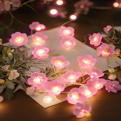 1PC Cherry Blossom Small Light String Peach Blossom Lights Courtyard Camping Decoration Outdoor Waterproof Lighting Courtyard Decoration