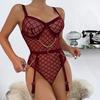 Hot Selling Erotic Large Mesh Underwire Lingerie Bodysuit - Comfortable, Slimming Design for Women