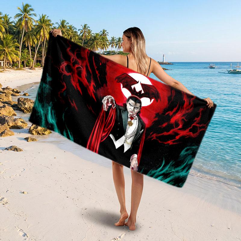 Large Beach TowelDracula Soft Absorbent Towel Beach Bath Home Use