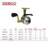 Zebco 33 Gold Micro Trigger Spinning Cast Reel Size 10 All-Metal Gear 4lb Zebco Cajun Line Included Silver and Gold