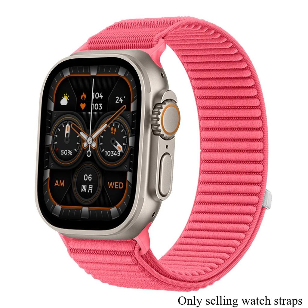 Nylon Sport Strap For Apple Watch Band Ultra3 49mm 46mm 45mm 44mm 41mm 42mm Bracelet iWatch 38 40mm 11 10 9 8 7 6 5 4 SE Braided