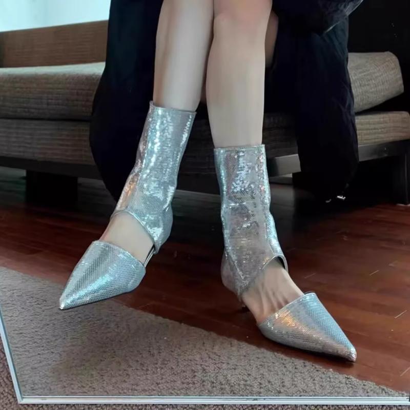 Fashion Pointed Toe Women Heeled Sandals Designer Fashion Shoes Trend Sexy Woman Elegant Shoes 2025 Brand Walking New Sandalias De Mujer