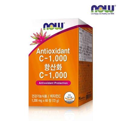 Now Foods Antioxidační vitamín C-1000 60 tablet (Zásoba na 2 měsíce)
