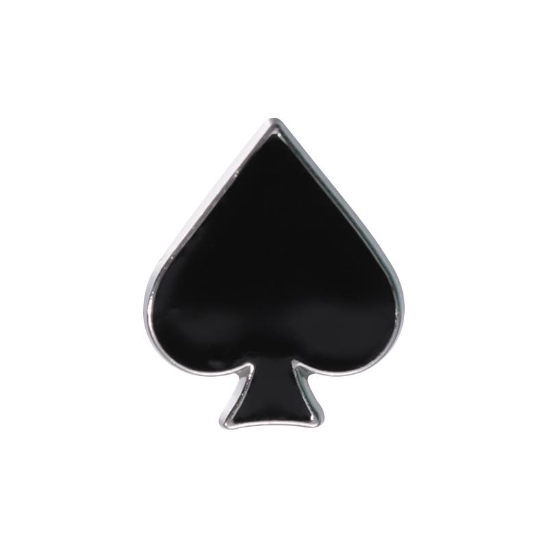 Playing Cards Enamel Pins Custom Poker King Queen Spade Heart Club Brooches Lapel Badges Punk Jewelry Gift for Kids Friends