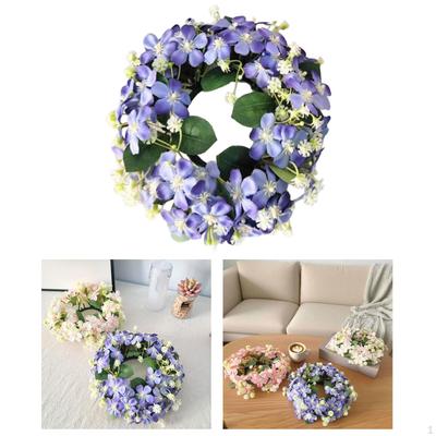 Artificial Front Door Wreath Centerpieces Gift Decor for Window Home Wedding Violet
