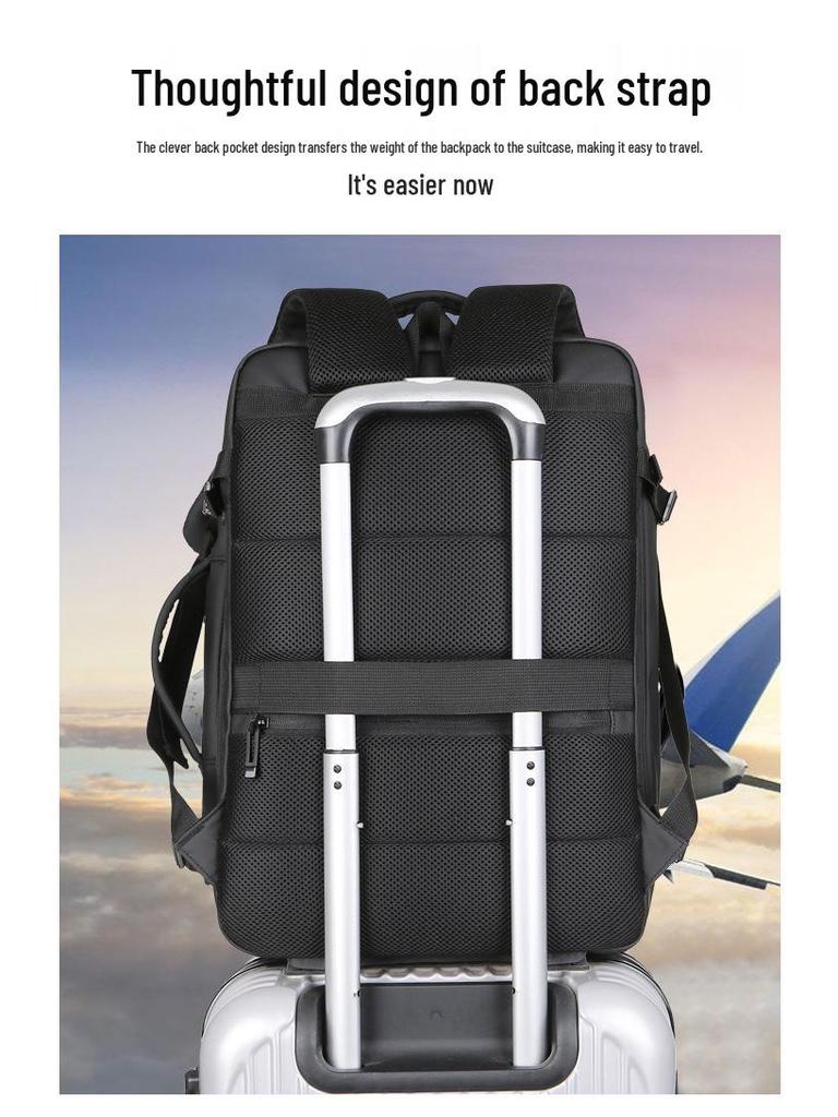 Expandable Waterproof Laptop Backpack with USB Charging for Men & Women – Business & Casual Use