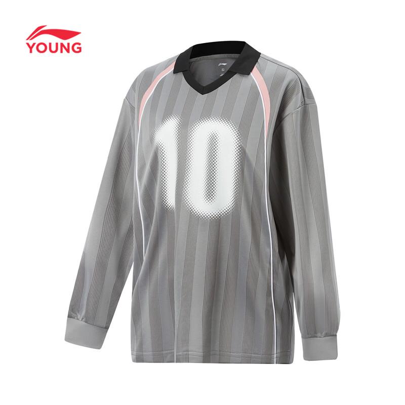 LI-NING Youth Unisex Pro Football Long Sleeve Polo Shirt