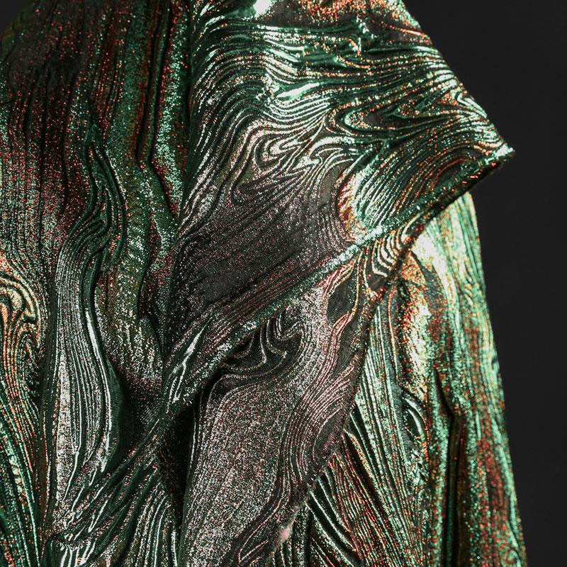 50*145cm Vintage Bronzing Fabric For Diy Sewing Drape Cardigan Coat Shirt Clothing Texture Jacquard Designer Fabric