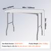 SucceBuy Folding Commercial Prep Table Commercial Worktable Workstation with Undershelf Folding Table for Home Kitchen