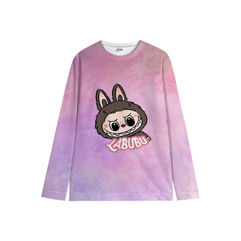 

Детская толстовка Labubu Colorful the Monsters, пуловер, мягкая, унисекс, мультяшная, для детей, мальчиков, девочек 140 бежевый