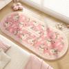 Tappeto Decorazione Soggiorno Stile Francese Tappeti con Motivo Floreale per Camera da Letto Morbido Soffice Tappetino da Pavimento Comodino Tappeto Spesso in Peluche per la Casa