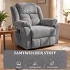 Stand Up Chair With Massage Function And Lumbar Heating Recliner Chair With Remote Controls And Side Pockets Light Gray