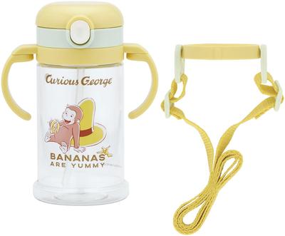 Skater Baby Mug 370ml with Straw Curious George 24 KSHW2N-A