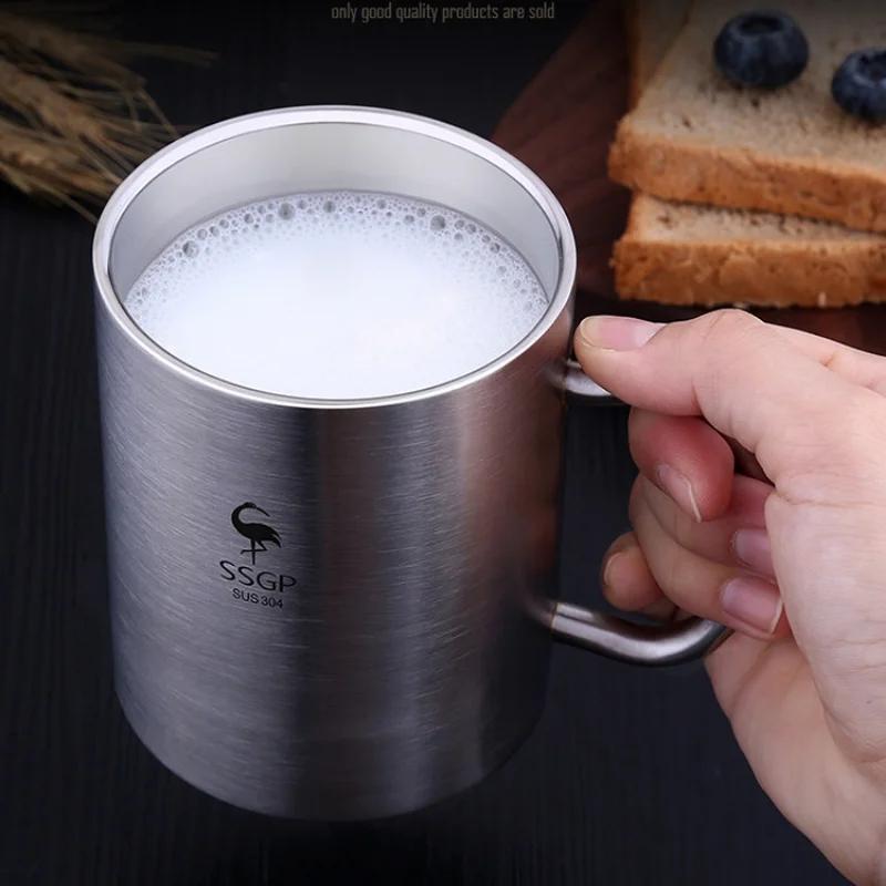 Tea Cup Double Wall Insulated Water Cup Home Outdoor Camping Hiking Picnic Tea Cup Coffee Mug Bar Tool