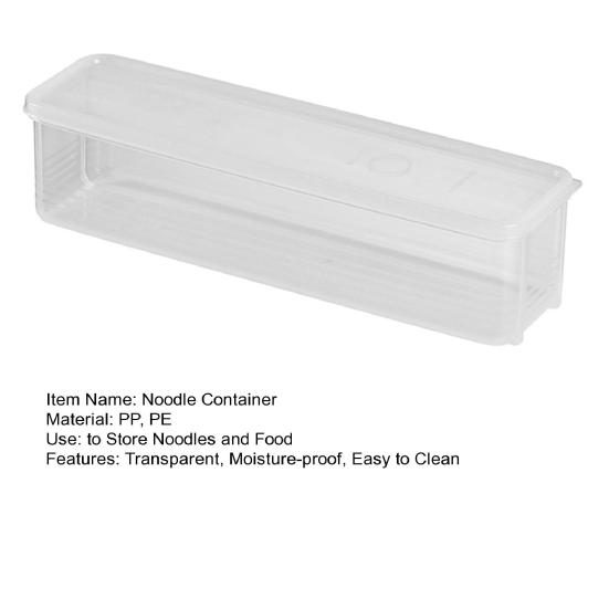 Transparent Stackable Sealed Moisture-proof with Cover Fresh-keeping Rectangle Spaghetti Box Preservation Storage Box
