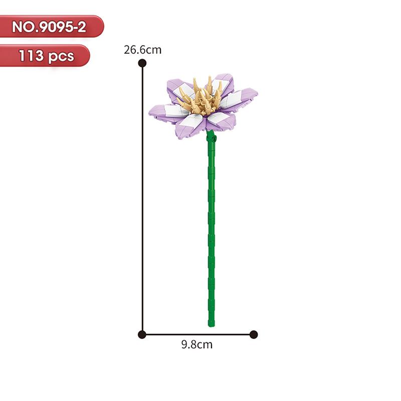 HOT MOC Flowers DIY Potted Plants Micro Landscapes Mini Art Construction Building Blocks Sets Model Dolls Brick Girls Toys Gifts