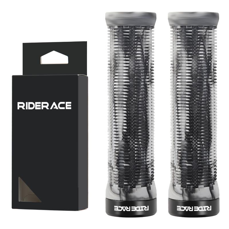 1Pair MTB Grips TPR Rubber Ergonomic Comfortable Mountain Bike Handlebar Grips Anti-Skid Shock-Absorbing Bicycle Handlebar Cover