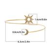 Elegant Sun Moon Arm Bracelet Simple Personalized Jewelry for Women Sister Mom Bangle Armlet