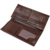 Textured Men's Vertical Wallet Made of Genuine Leather with Embossed CANPELLINI 21899 Brown