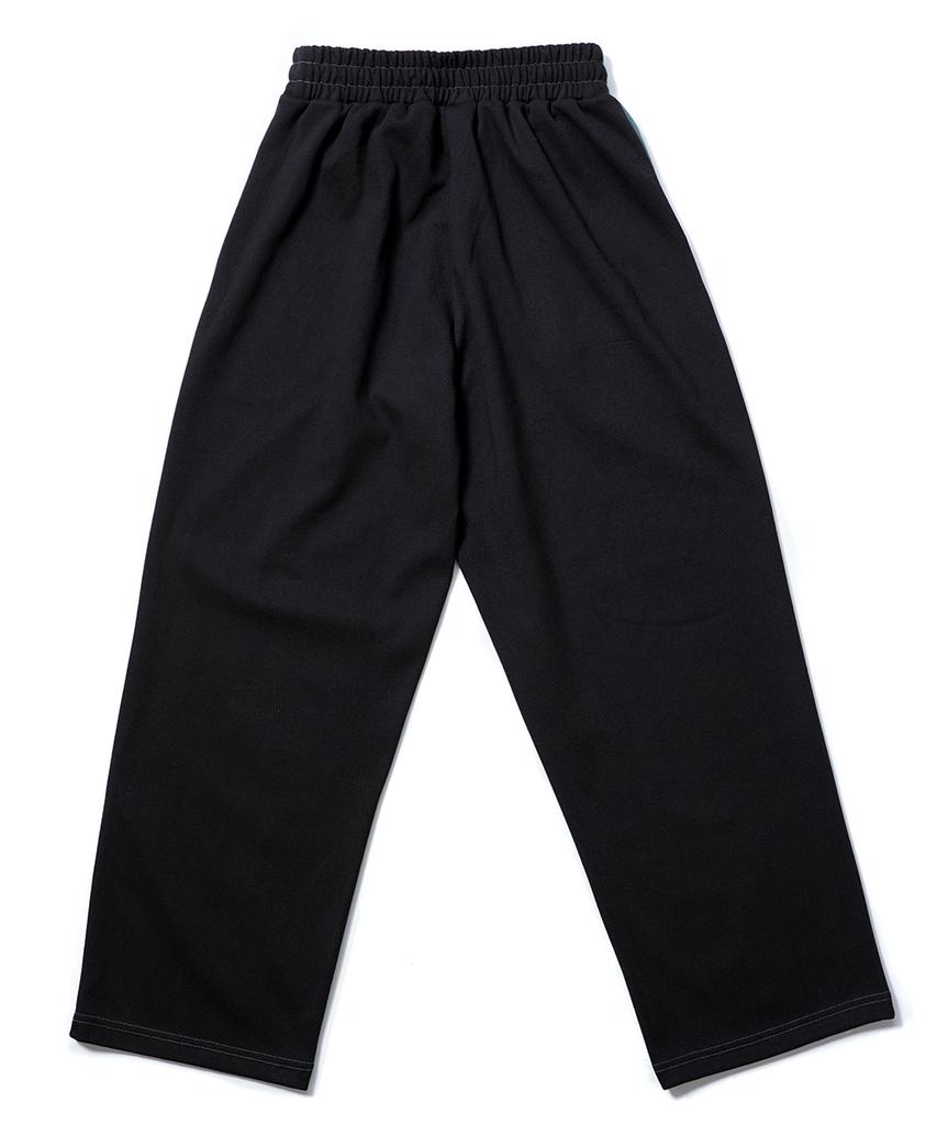 GAKKAI UNIONS One-Pleat Wide Sweat Mix Pants Dark Green/Black