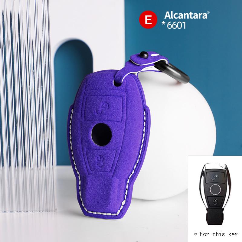 New suede car key case cover protector shell For Mercedes Benz A B C E Class GLS GLA GLK GLC CLS CLA AMG W204 W205 W212 W463