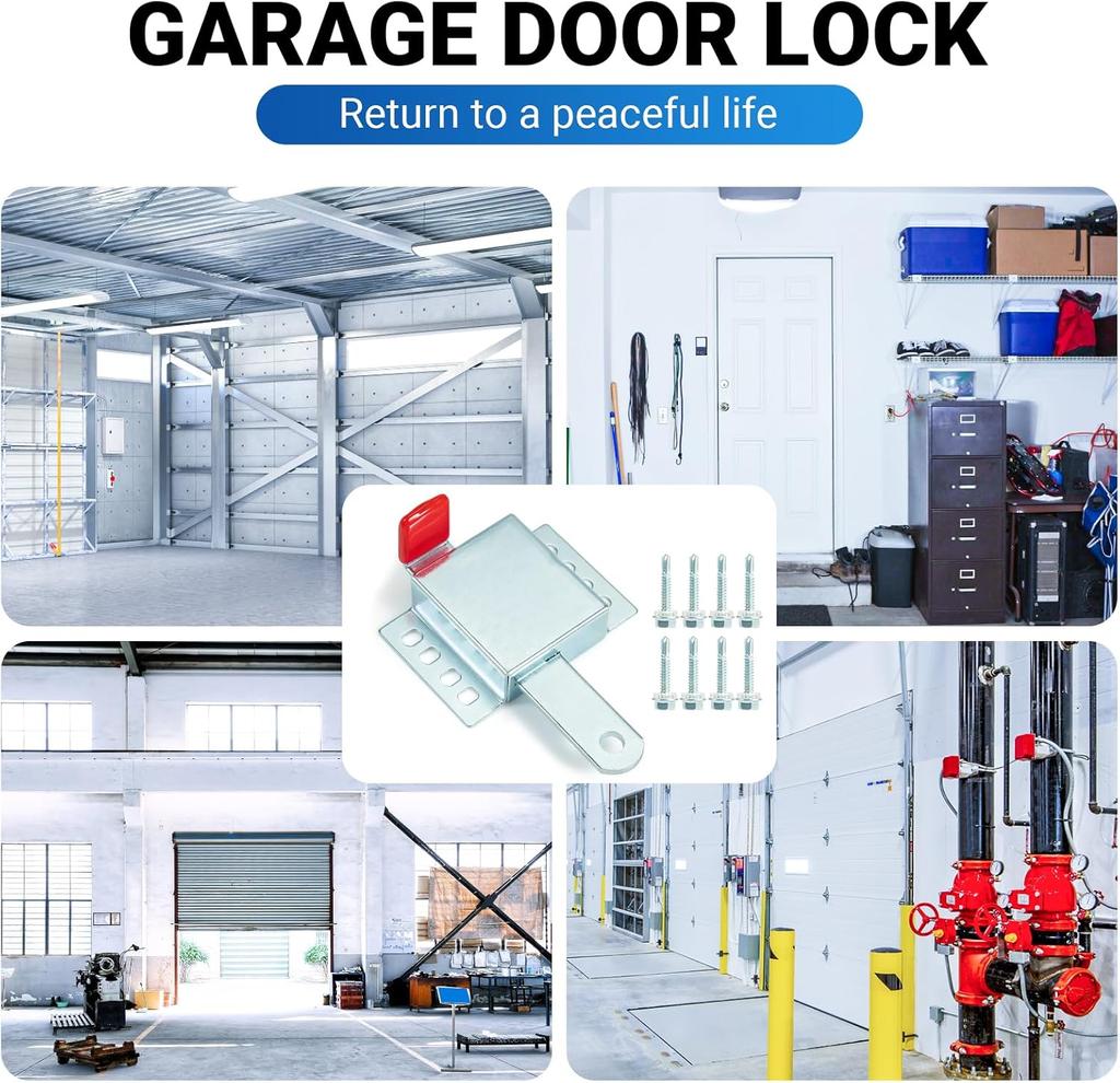 Xiaomi Heavy Duty Inside Deadlock, Galvanized Steel Garage Door Slide Lock for Most Garage Doors, Locking Sliding Latch for Manual Open