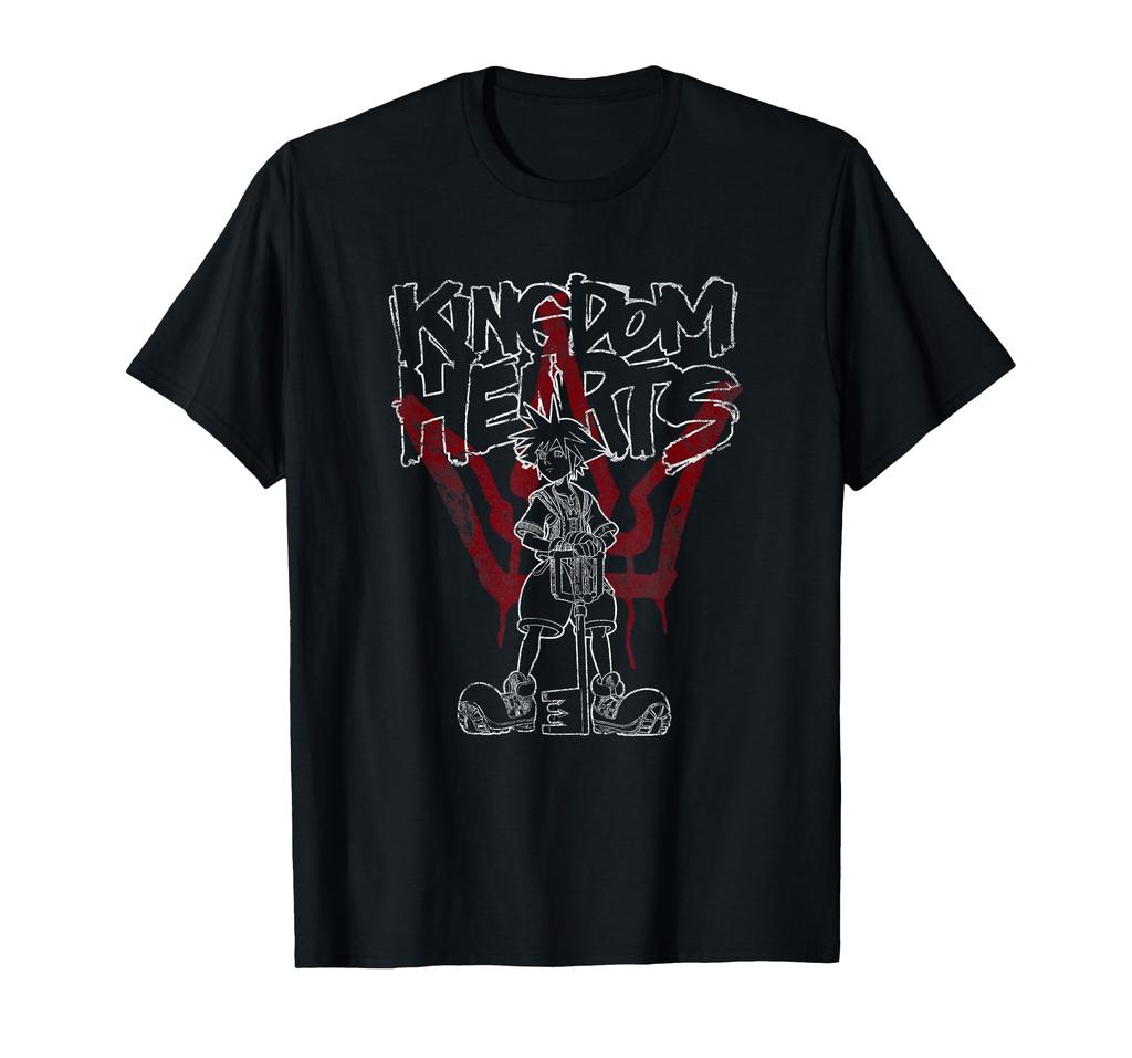 Disney Kingdom Hearts Sora Brave Pose Urban Style Big Poster T-Shirt