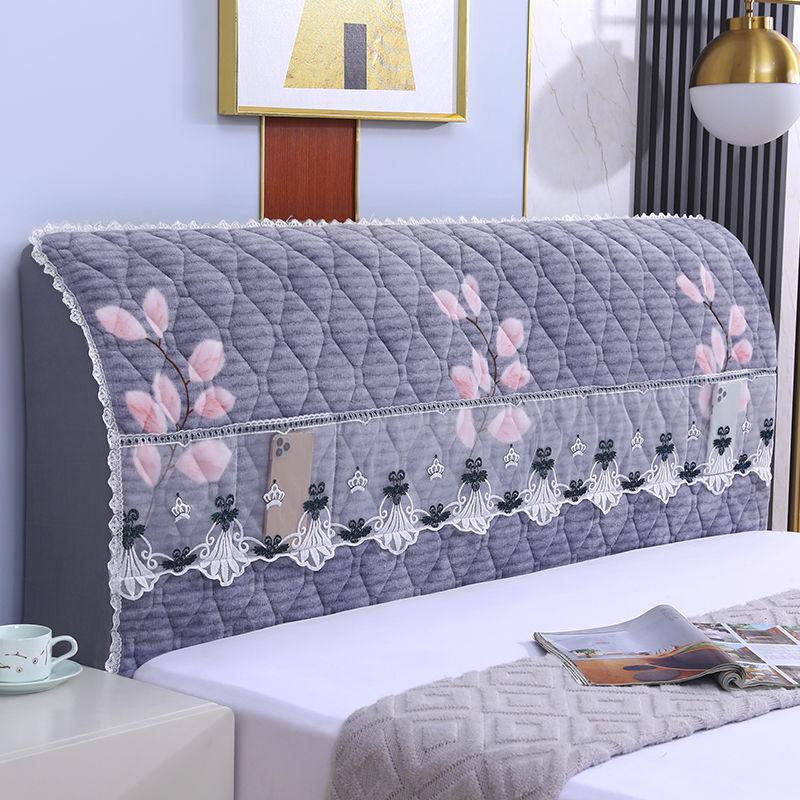 Protetor de Cabeceira de Madeira Maciça Acolchoado Anticolisão em Camurça