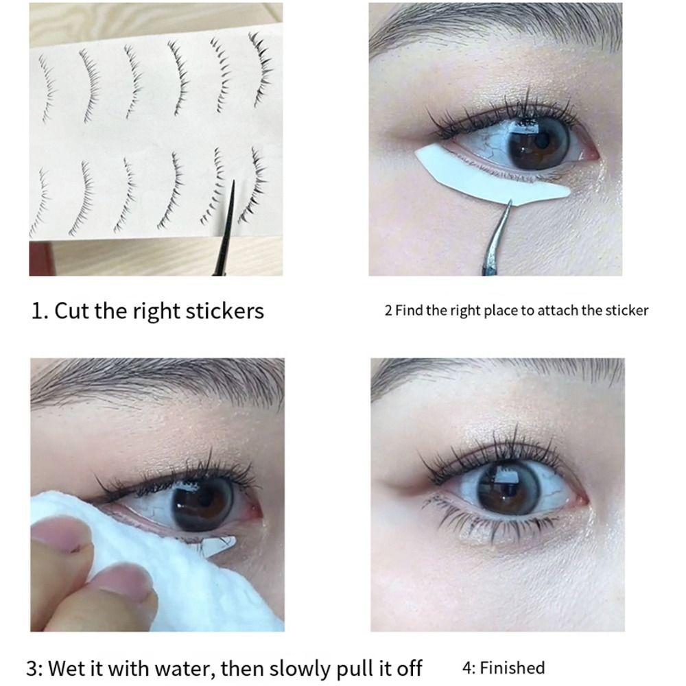8/10Pairs Simulation Lower Eyelash Tattoo Stickers Multi-Style Under Eye Fake Eyelash Beauty