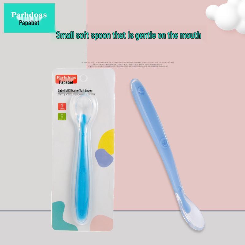 Pa Babette Silicone Baby Spoon - Soft, All-Silicone Feeding Tableware for Children