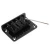 Electric Guitar Bridge 4 String Metal Fixed Hardtail Saddle Musical Instrument Accessories with Tool Set GA905 Black