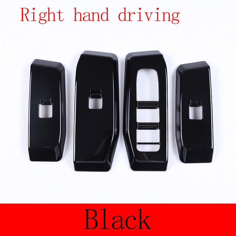 For Toyota Land Cruiser Prado 2024 ABS Carbon Fiber Car Glass Lift Button Decorative Frame Car Interior Accessories