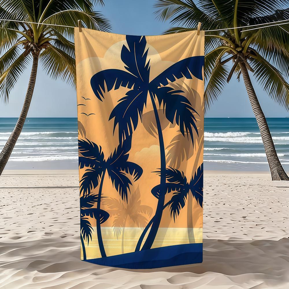 Palmenbaum Handtuch Strand Übergröße Weich Ultra Saugfähig Schnell Trocknend Groß Pool Reise Camping Badezimmer