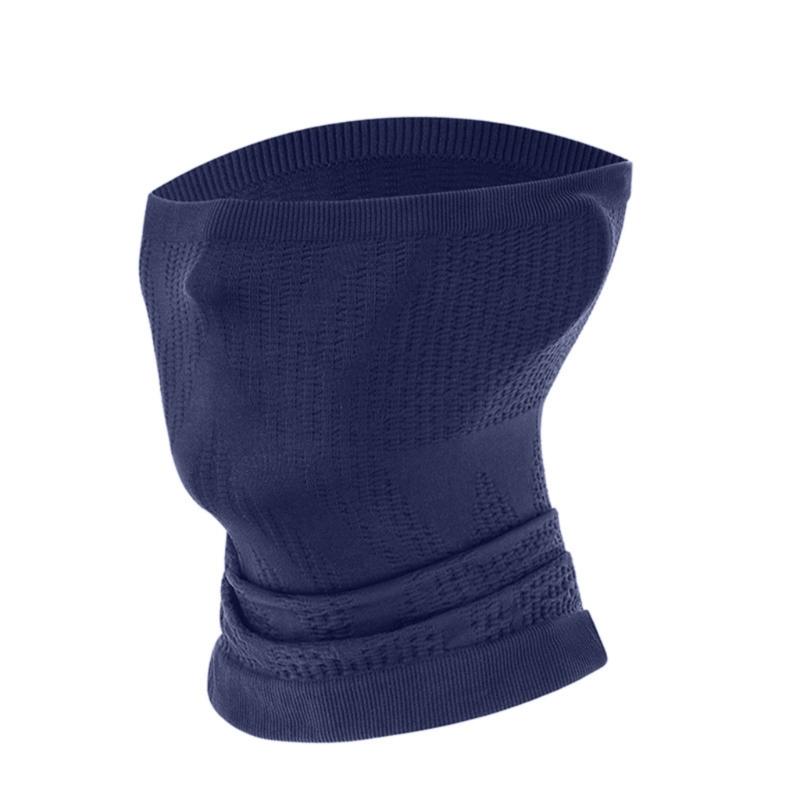 Doppellagige Thermals Cycling Gesichtsmaske mit Ohrbügel Atmungsaktives Design Winddichte Gesichtsbedeckung für Wintersport Radfahren blau