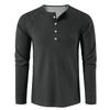 Men's Loose Casual Button Down Collar Long Sleeve Top