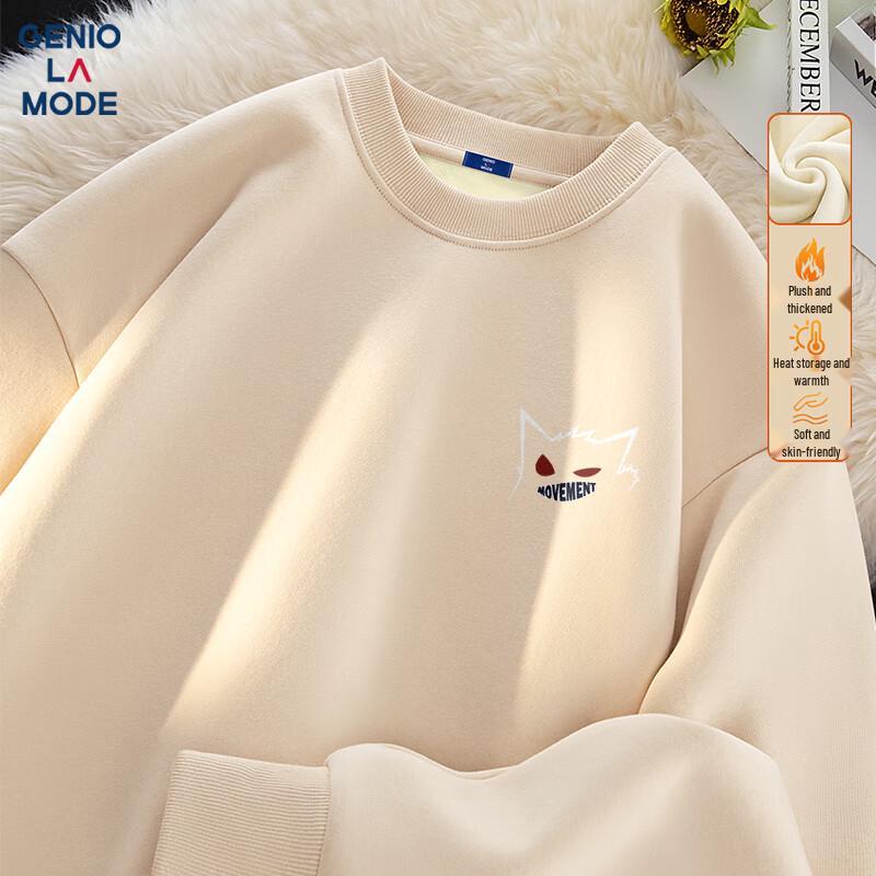 GENIOLAMODE Men's Fleece Lined Casual Pullover Sweatshirt