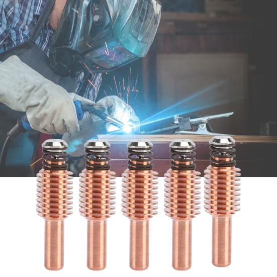 5Pcs 220842 Torch Electrode Small Wear-resistant Welding Torch Equipment Mini Plasma Electrode Consumable Kit for Cutting Carbon Steel