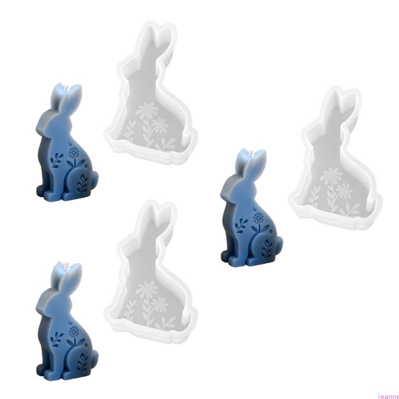 Geprägte Hasenfigur Silikonformen Mehrzweck-Silikonkerzenformen für handgefertigte Kerzen Seifen Basteln Harzguss