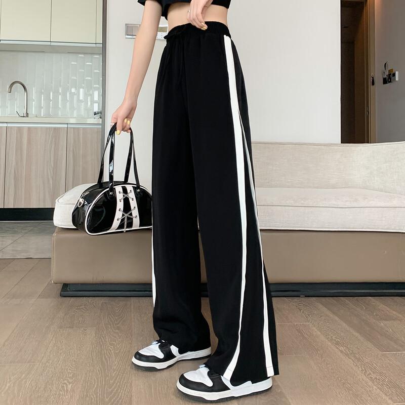 

Женские широкие брюки TonLion свободного кроя с боковыми полосками S