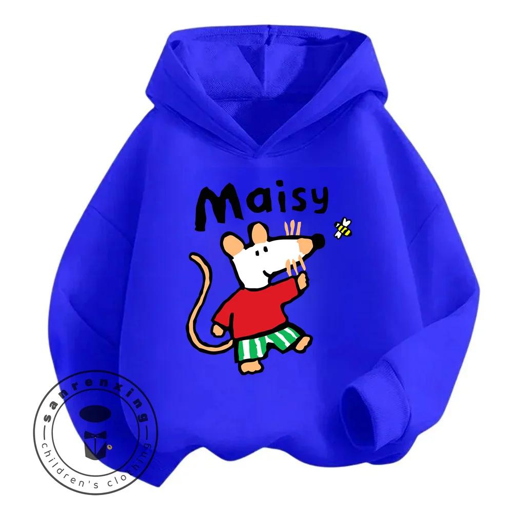 

2025 Cartoon Maisy Spring and Fall Boys and Girls Children Sports Pure Cotton Cute Lightweight Design Sense New Cheap Hoodie 100