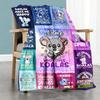 Koala Personalized Text Blanket Multi-purpose Personalized Blanket Soft Warm Cozy Versatile for Seaside Nap Sofa Bed Four Seasons Universal