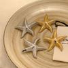 2025 New Fashion Big Starfish Shell Stud Earrings for Women Bohemian Gold Color Star Drop Earrings Jewelry Accessories